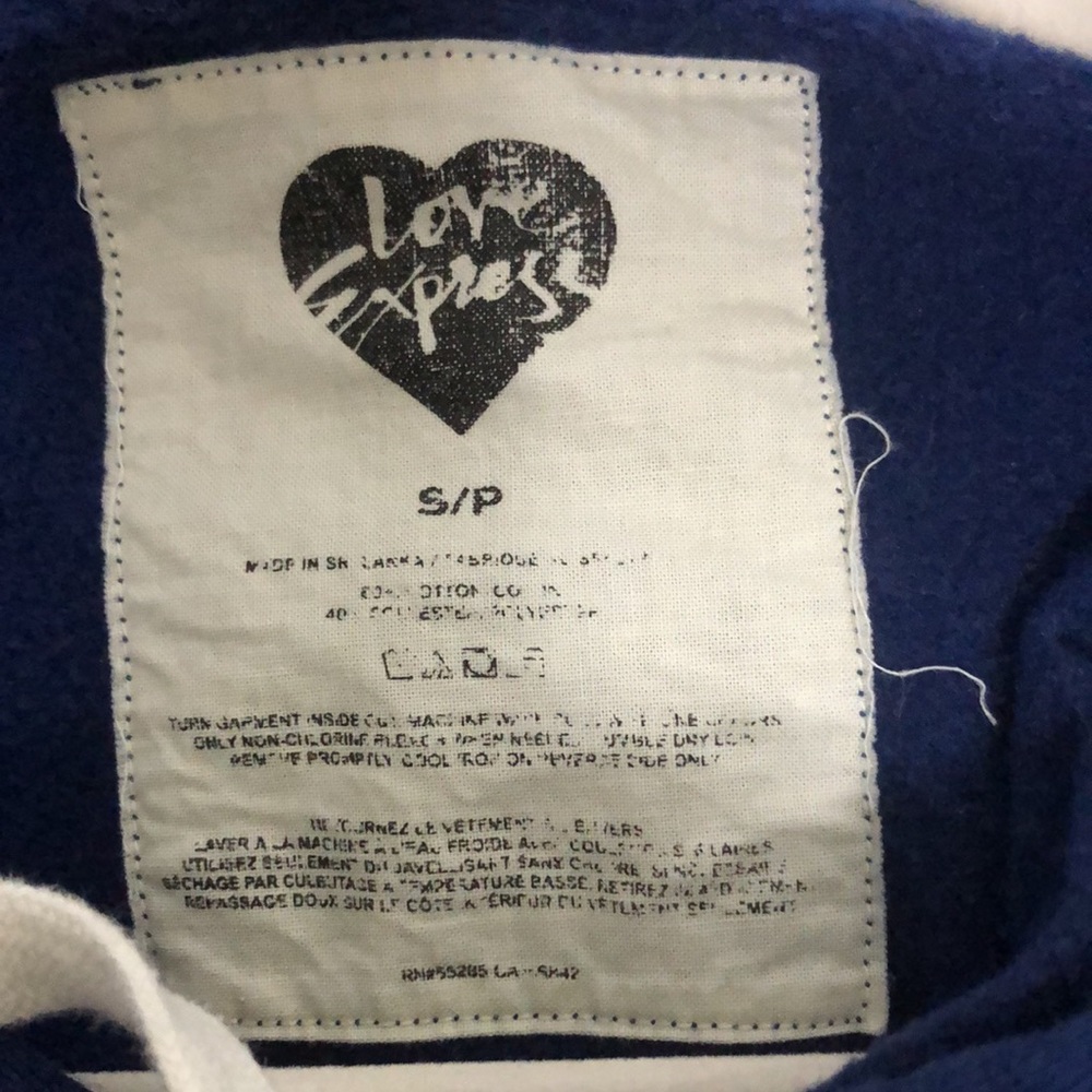 Navy hoodie with glitter skull from express - Picture 3 of 3